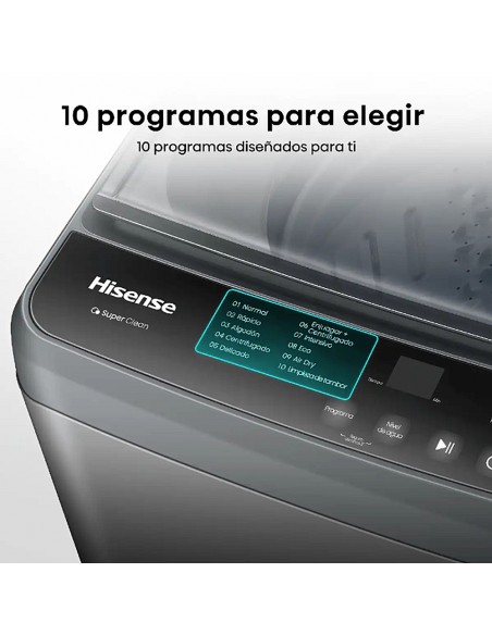 Lavadora WT1D1030UT 10K Carga Superior Hisense