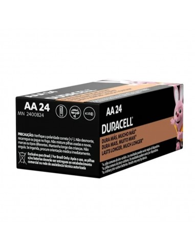 Pack 24 pilas Duracell AA alcalina en caja