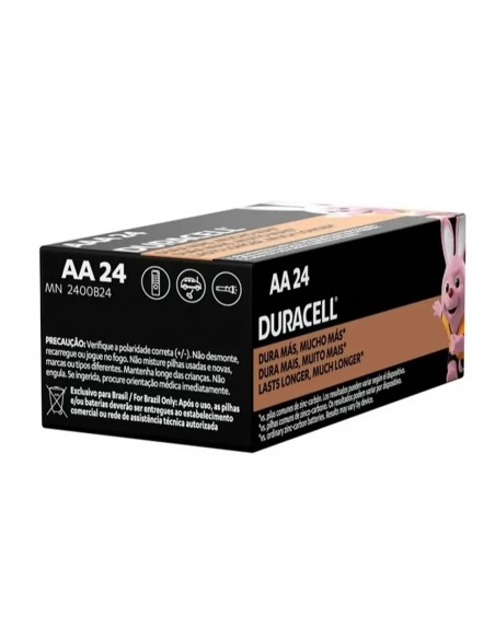 Pack 24 pilas Duracell AA alcalina en caja