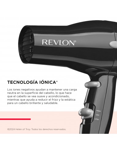 Secador De Pelo Compacto Iónico Negro Revlon